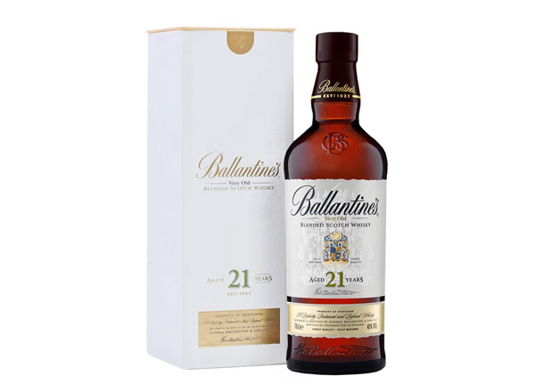 孝感百龄坛威士忌回收百龄坛21年苏格兰威士忌40°Ballantine's进口洋酒700ml