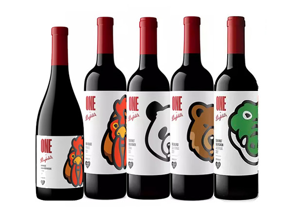 孝感回收奔富红酒奔富一号1号Penfolds ONE潮流联名Human Made中国熊猫加州棕熊法国雄鸡澳洲鳄鱼