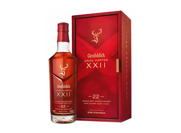 孝感回收格兰菲迪22年璀璨珍藏版威士忌700ml礼盒装Glenfiddich XXII苏格兰威士忌