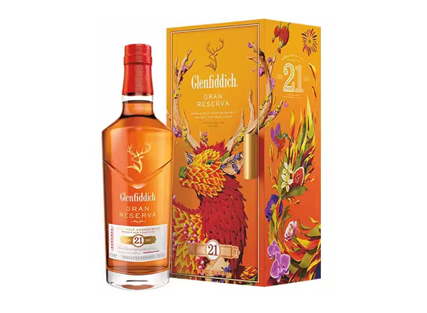 孝感回收格兰菲迪21年700ml福鹿生花新年装福鹿呈祥新春礼盒装Glenfiddich苏格兰威士忌